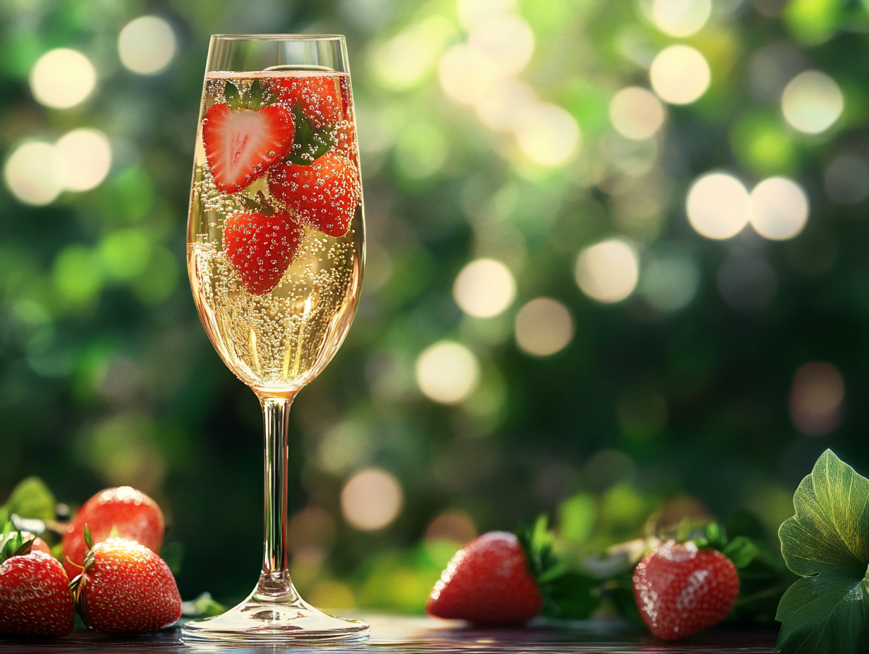Cava mansikoilla