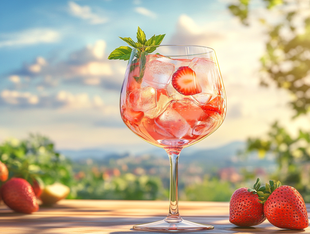Pink Gin Spritz - Created by AI. Edited by Pernod Ricard Sweden.