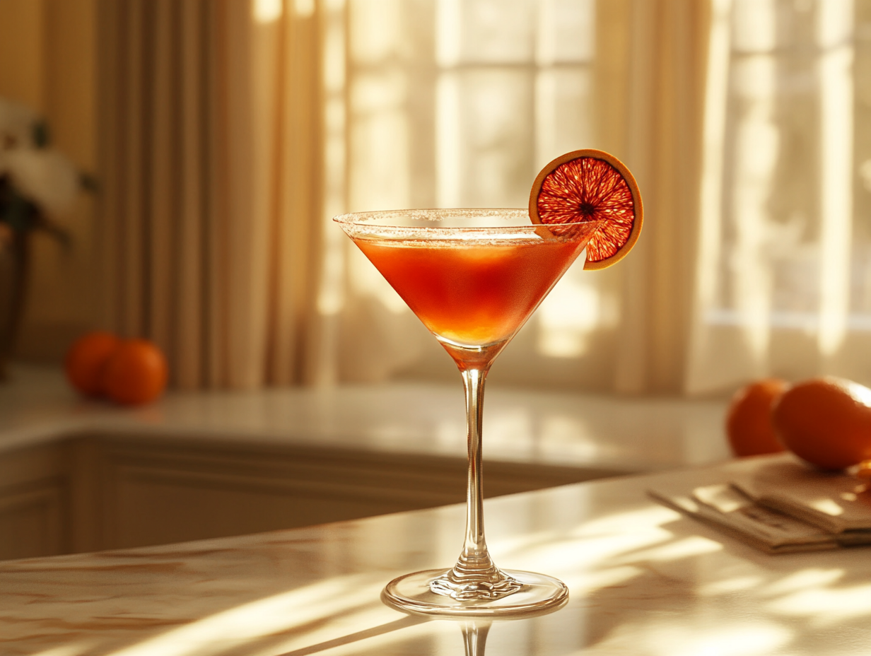 Blood Orange Breakfast Martini